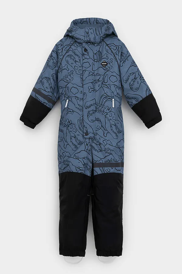 Комбинезон CROCKID, джинс, динозавры - фото 2