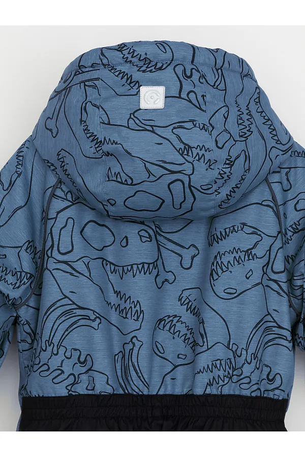 Комбинезон CROCKID, джинс, динозавры - фото 2