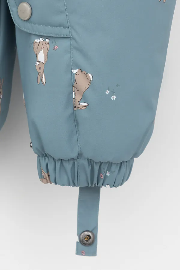 Комбинезон CROCKID, свинцовый, кролики и цветы - фото 2