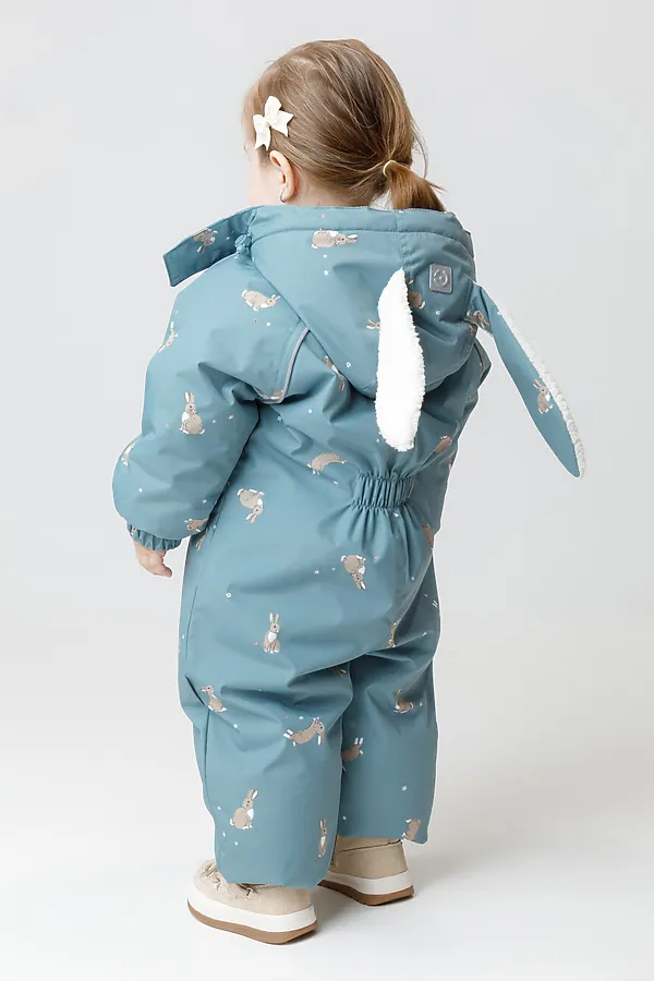 Комбинезон CROCKID, свинцовый, кролики и цветы - фото 2