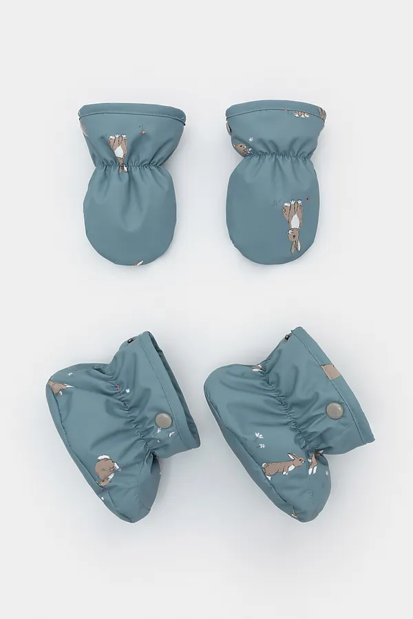 Комбинезон CROCKID, свинцовый, кролики и цветы - фото 2