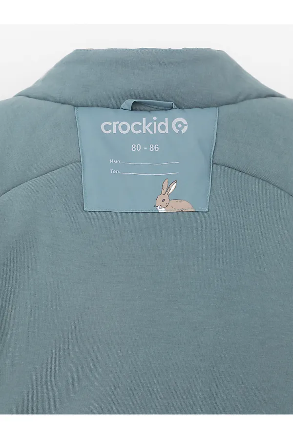 Комбинезон CROCKID, свинцовый, кролики и цветы - фото 2