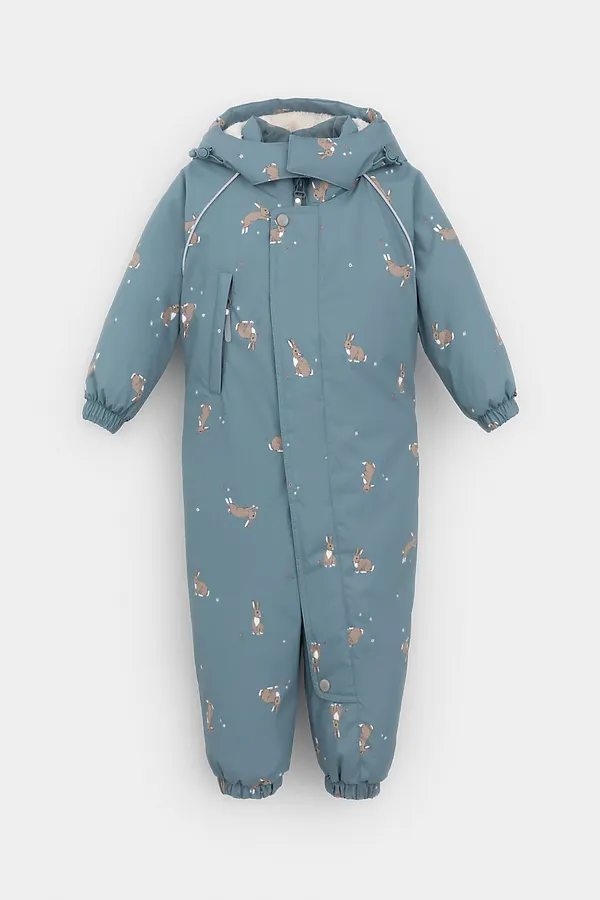 Комбинезон CROCKID, свинцовый, кролики и цветы - фото 2