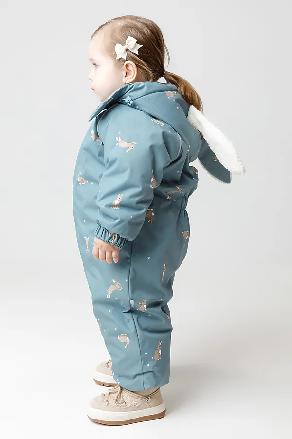 Комбинезон CROCKID, свинцовый, кролики и цветы - фото 2