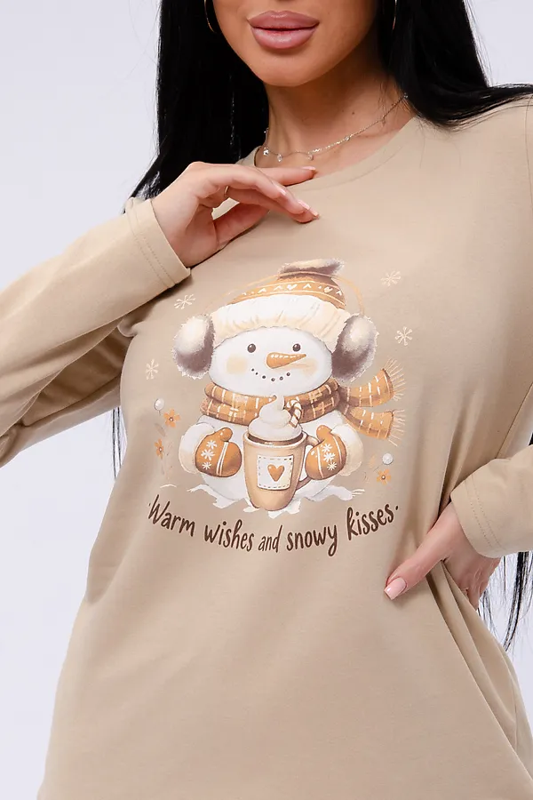 Пижама с брюками Ладушка НАТАЛИ, бежевый - фото 2