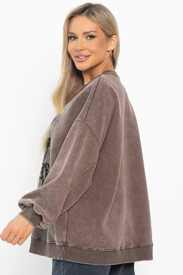 Свитшот Урбан LADY TAIGA, коричневый - фото 2