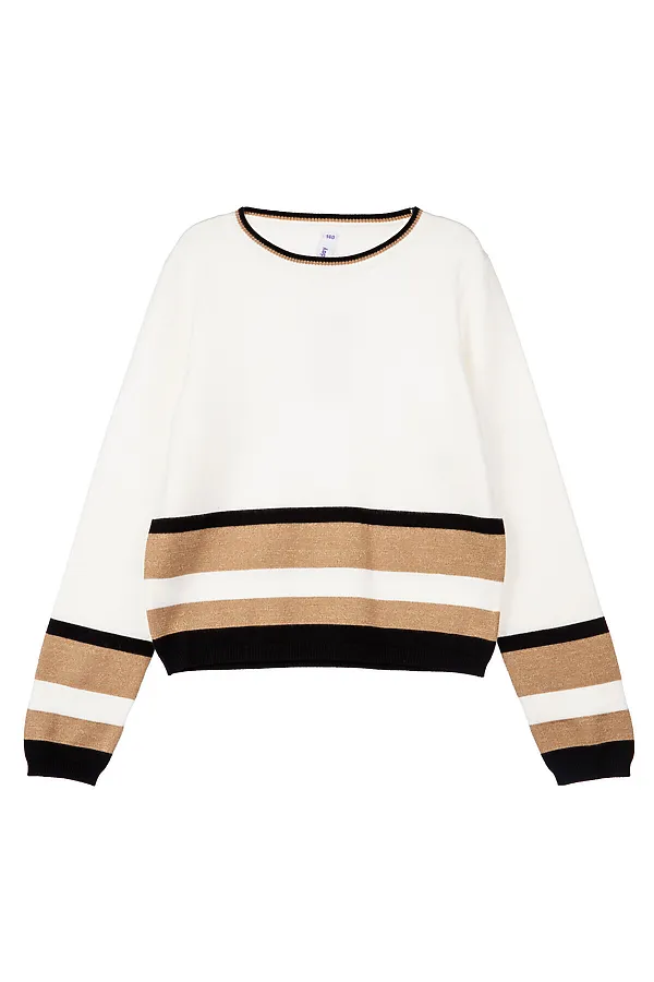 Джемпер трикотажный для девочек PLAYTODAY, белый - фото 2