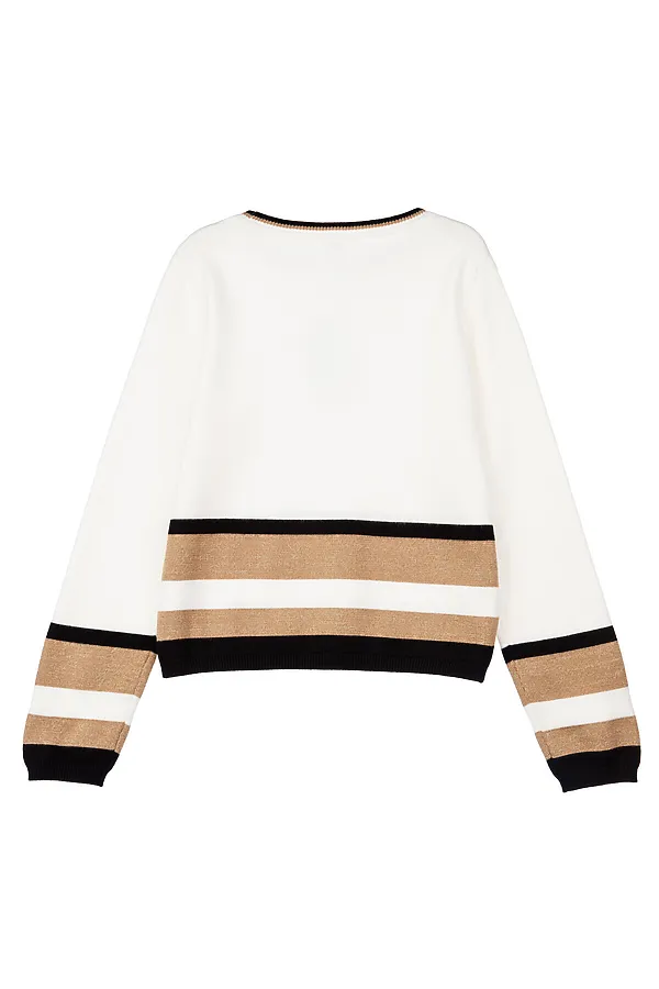 Джемпер трикотажный для девочек PLAYTODAY, белый - фото 2