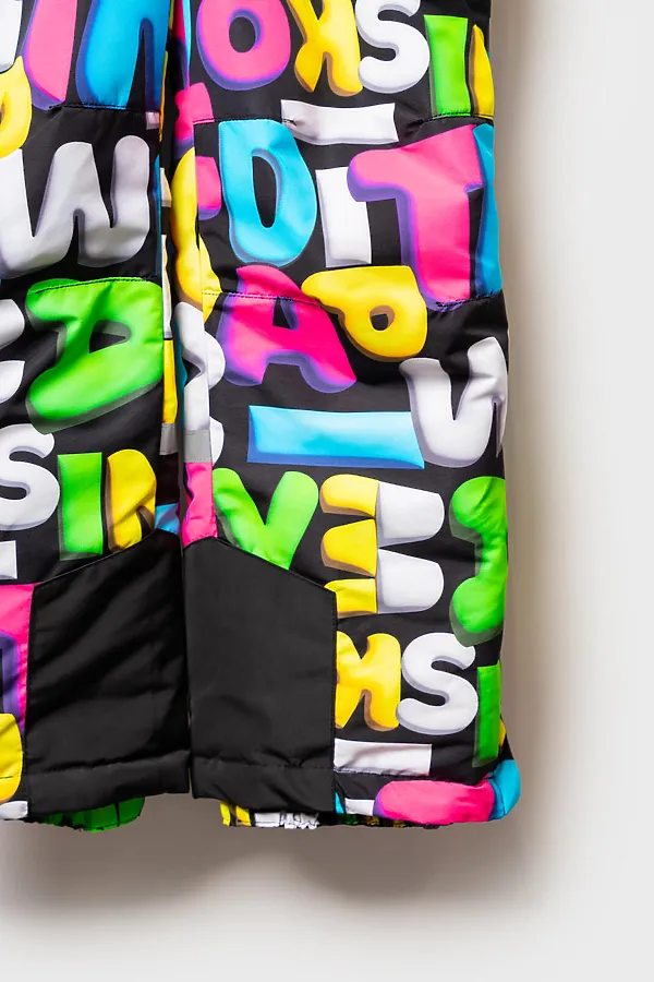 Комбинезон текстильный с полиуретановым покрытием для девочек PLAYTODAY, черный - фото 2