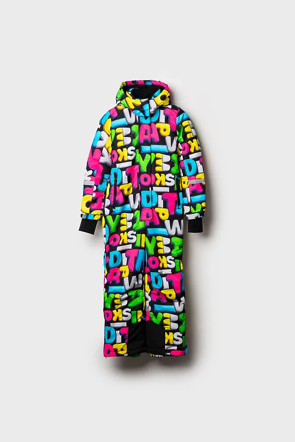 Комбинезон текстильный с полиуретановым покрытием для девочек PLAYTODAY, черный - фото 2