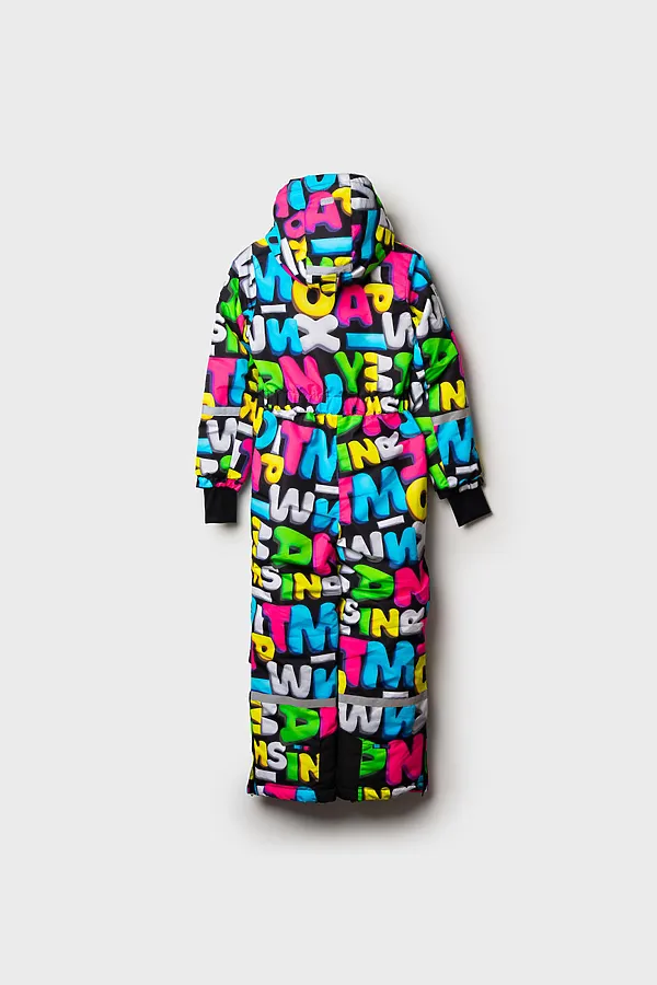 Комбинезон текстильный с полиуретановым покрытием для девочек PLAYTODAY, черный - фото 2