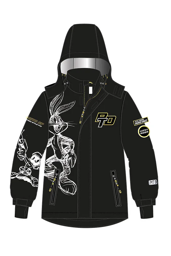 Куртка текстильная с полиуретановым покрытием для мальчиков PLAYTODAY, черный - фото 2