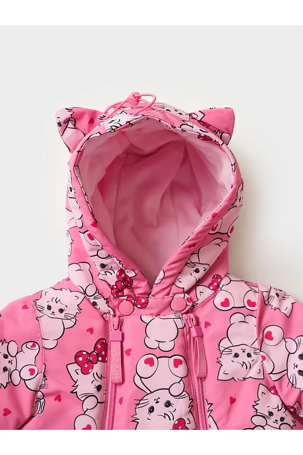 Комбинезон детский текстильный с полиуретановым покрытием для девочек PLAYTODAY, светло-розовый - фото 2