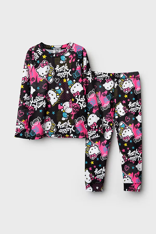 Термокомплект трикот. для девочек: фуфайка (футболка) с длин. рук, брюки для эпизод. использования PLAYTODAY, разноцветный - фото 2