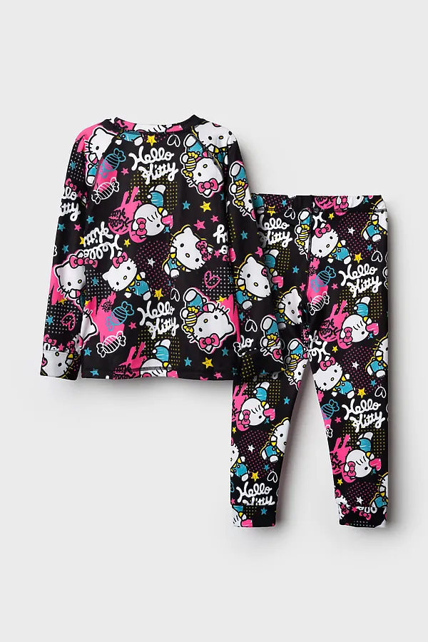 Термокомплект трикот. для девочек: фуфайка (футболка) с длин. рук, брюки для эпизод. использования PLAYTODAY, разноцветный - фото 2