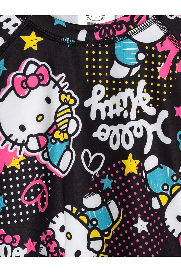 Термокомплект трикот. для девочек: фуфайка (футболка) с длин. рук, брюки для эпизод. использования PLAYTODAY, разноцветный - фото 2