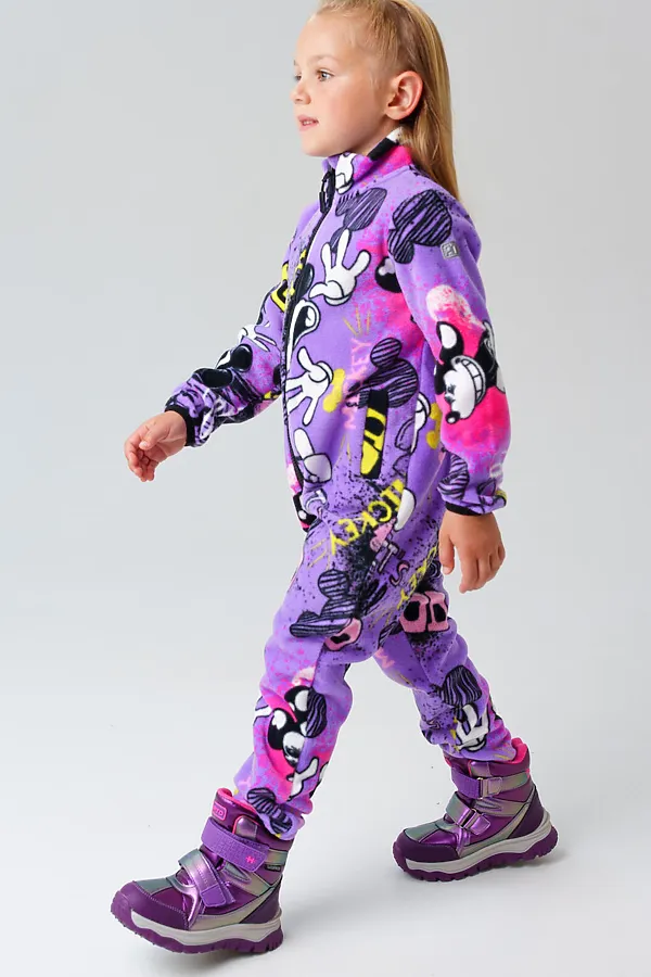 Комбинезон трикотажный для девочек PLAYTODAY, разноцветный - фото 2