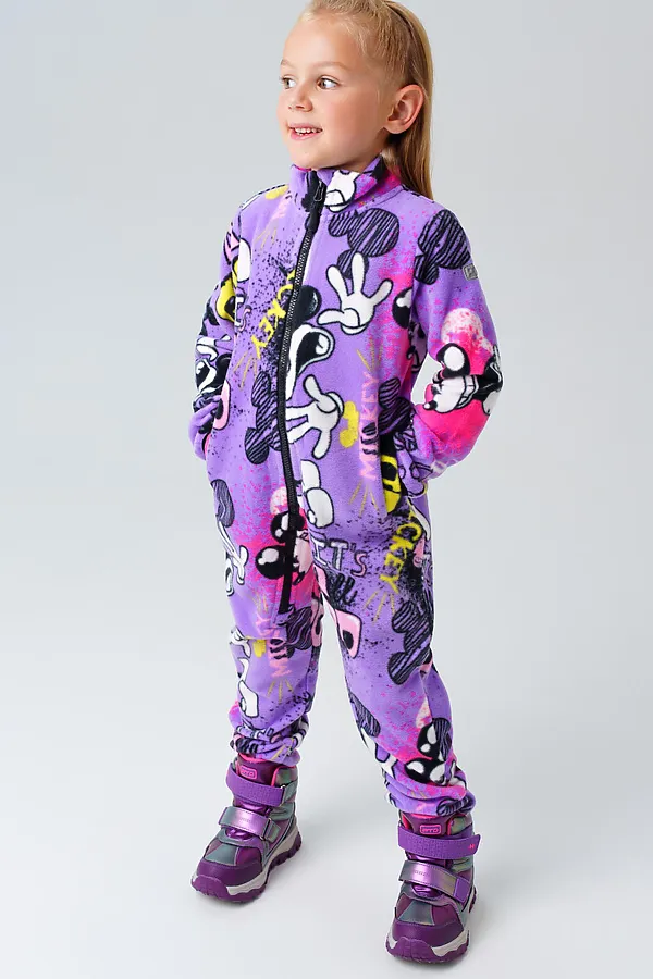 Комбинезон трикотажный для девочек PLAYTODAY, разноцветный - фото 2