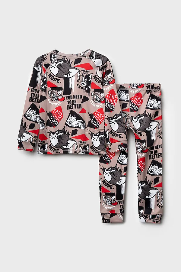 Термокомплект трикот. для мальчиков: фуфайка (футболка) с длин. рук, брюки для эпизод. использования PLAYTODAY, разноцветный - фото 2