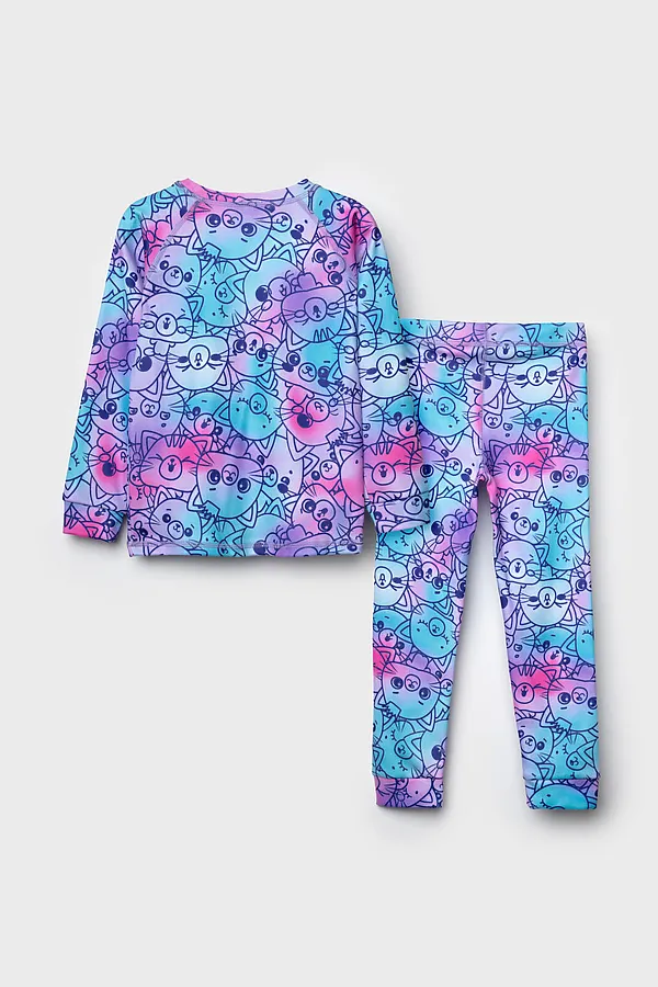 Термокомплект трикот. для девочек PLAYTODAY, розовый, фиолетовый - фото 2
