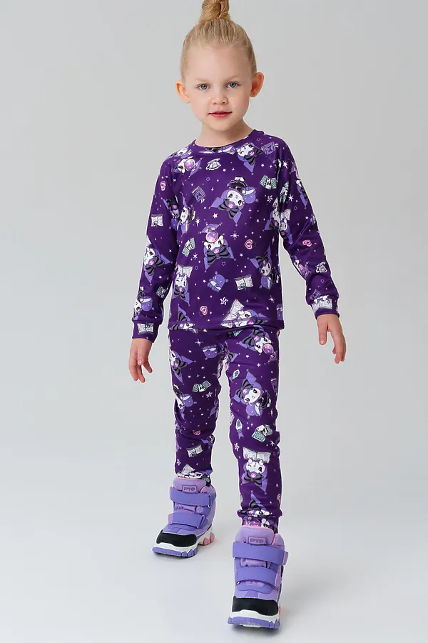 Термокомплект трикот. для девочек PLAYTODAY, разноцветный - фото 2