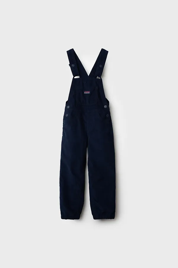 Полукомбинезон текстильный для мальчиков PLAYTODAY, тёмно-синий - фото 2