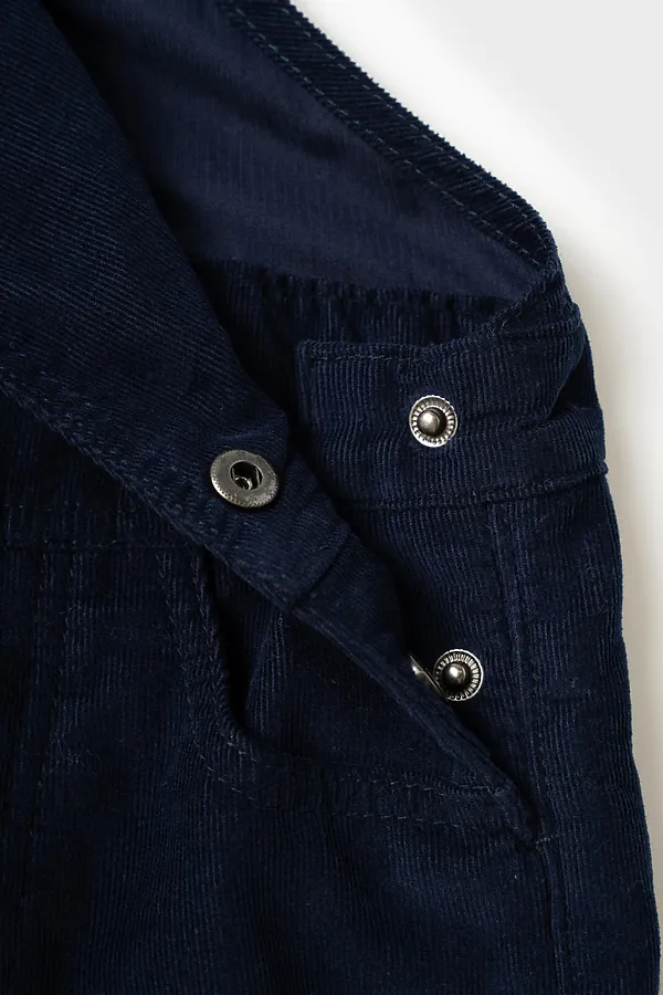 Полукомбинезон текстильный для мальчиков PLAYTODAY, тёмно-синий - фото 2