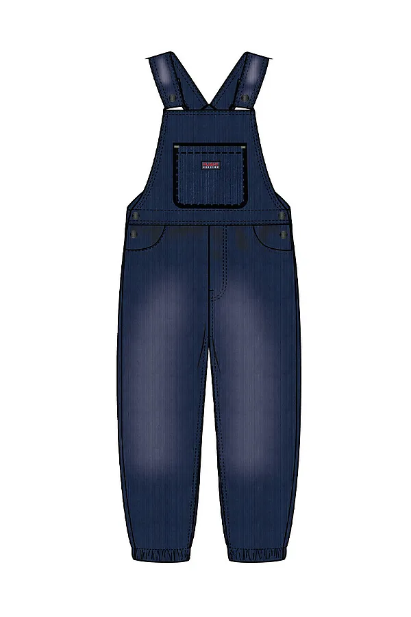 Полукомбинезон текстильный для мальчиков PLAYTODAY, тёмно-синий - фото 2