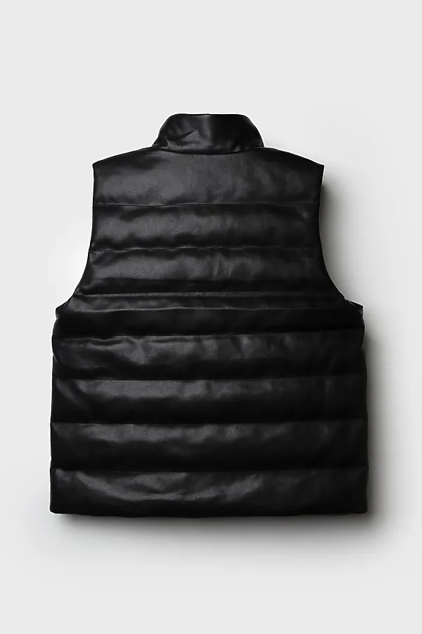 Жилет кожаный для мальчиков PLAYTODAY, черный - фото 2