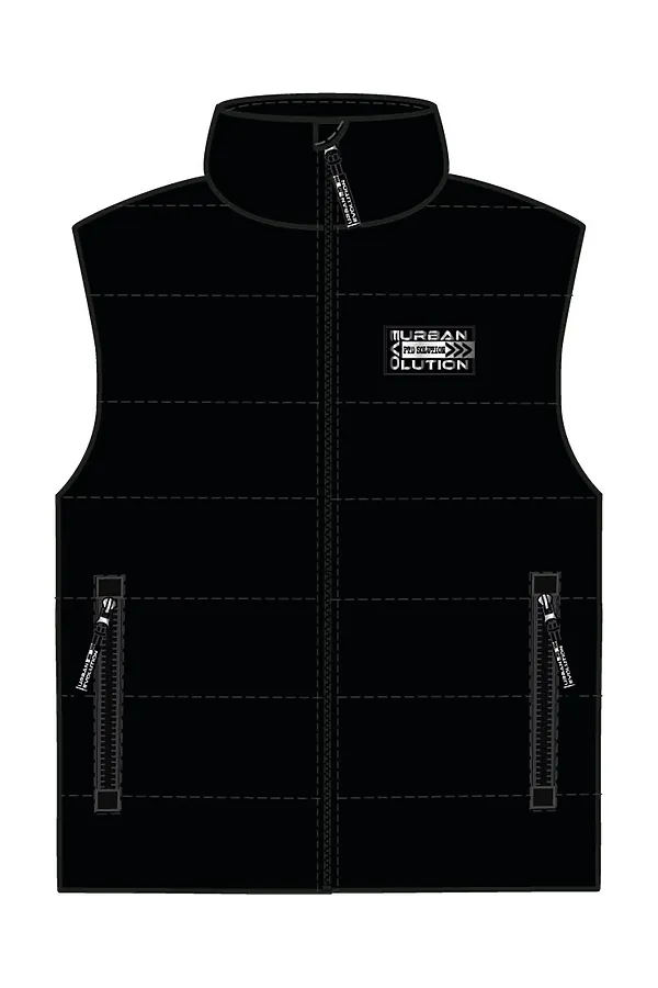 Жилет кожаный для мальчиков PLAYTODAY, черный - фото 2