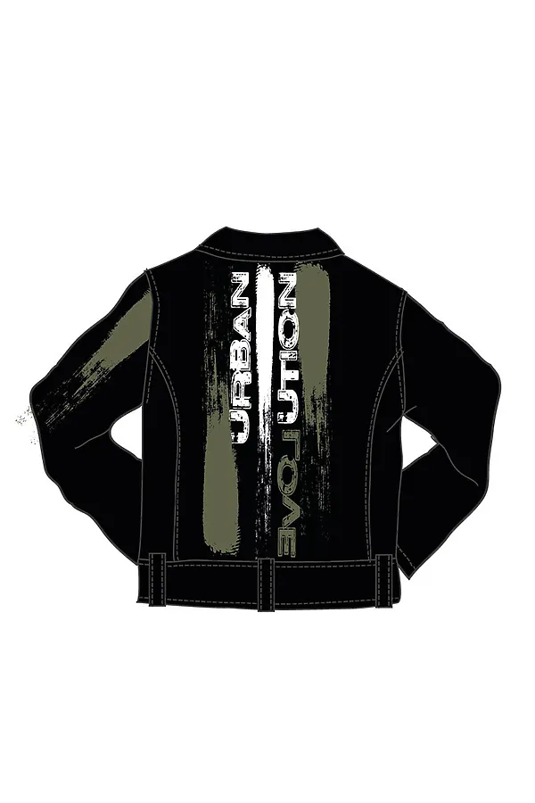 Куртка кожаная для мальчиков PLAYTODAY, черный,хаки - фото 2