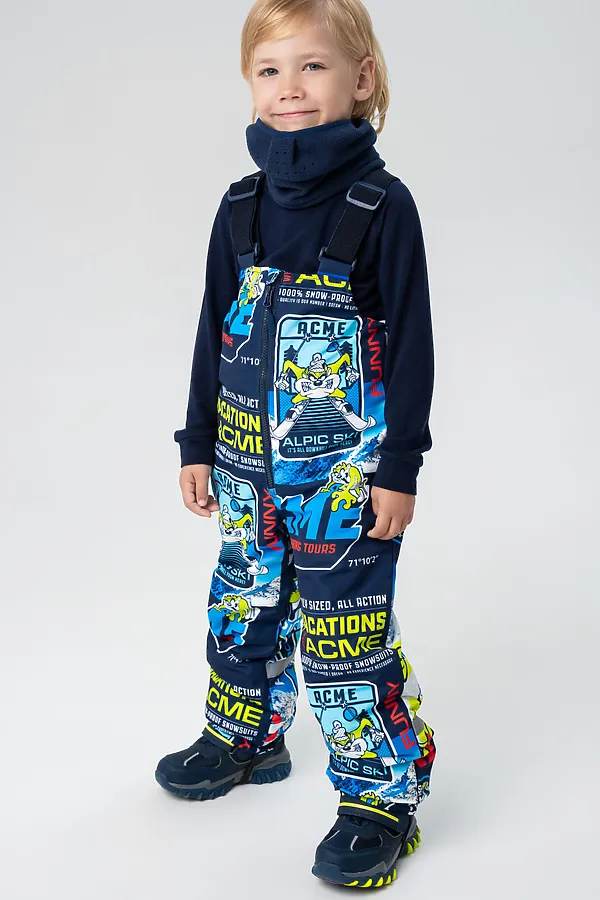 Шарф-снуд трикотажный для мальчиков PLAYTODAY, тёмно-синий - фото 2