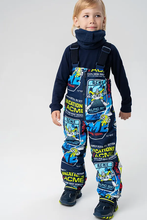 Шарф-снуд трикотажный для мальчиков PLAYTODAY, тёмно-синий - фото 2