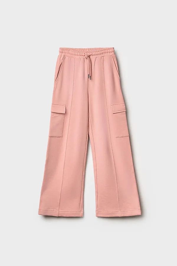 Брюки трикотажные для девочек PLAYTODAY, светло-розовый - фото 2
