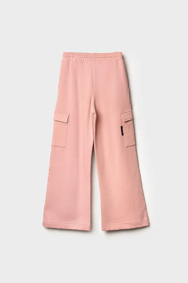 Брюки трикотажные для девочек PLAYTODAY, светло-розовый - фото 2