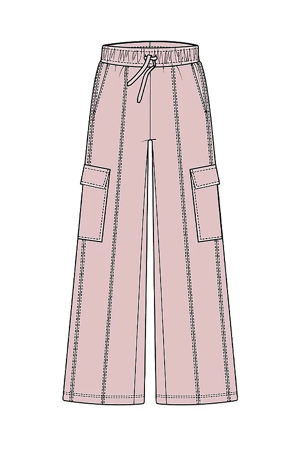 Брюки трикотажные для девочек PLAYTODAY, светло-розовый - фото 2