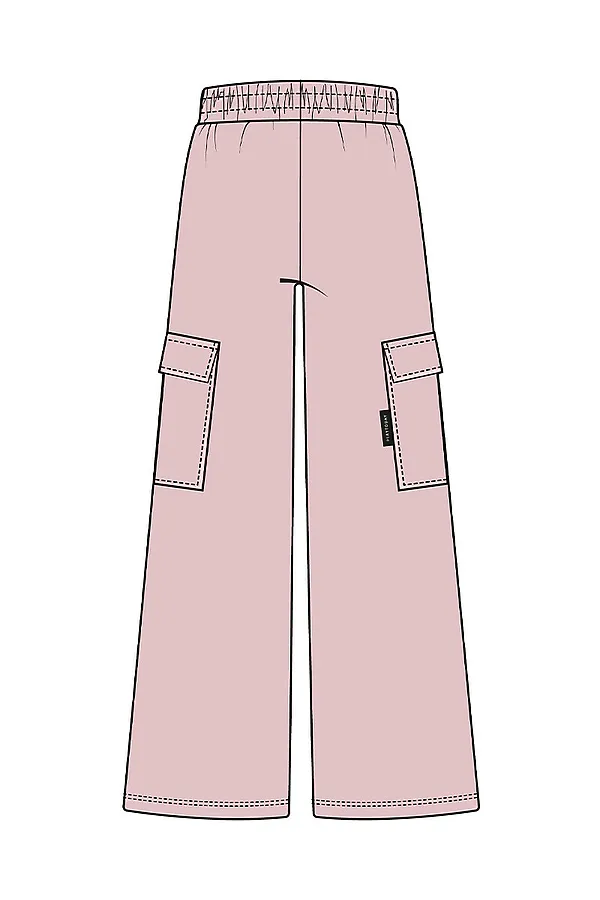 Брюки трикотажные для девочек PLAYTODAY, светло-розовый - фото 2