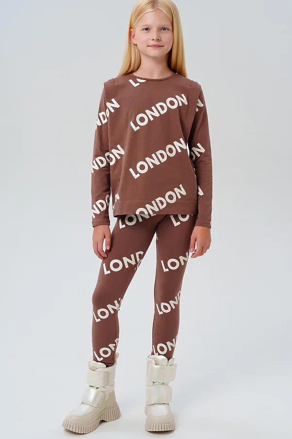 Джемпер трикотажный для девочек (футболка с длинными рукавами) PLAYTODAY, бежевый - фото 2