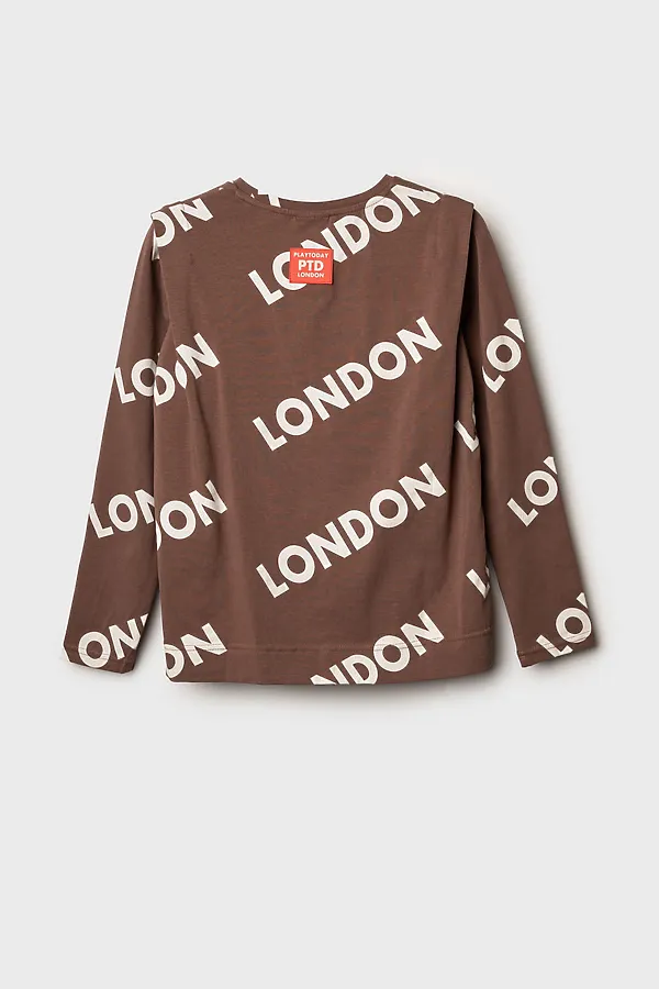 Джемпер трикотажный для девочек (футболка с длинными рукавами) PLAYTODAY, бежевый - фото 2