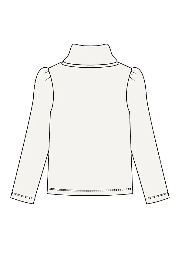 Водолазка трикотажная для девочек PLAYTODAY, молочный - фото 2