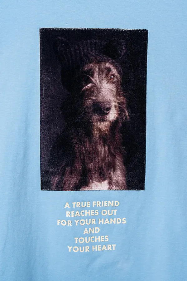 Фуфайка трикотажная для девочек (футболка) PLAYTODAY, голубой - фото 2