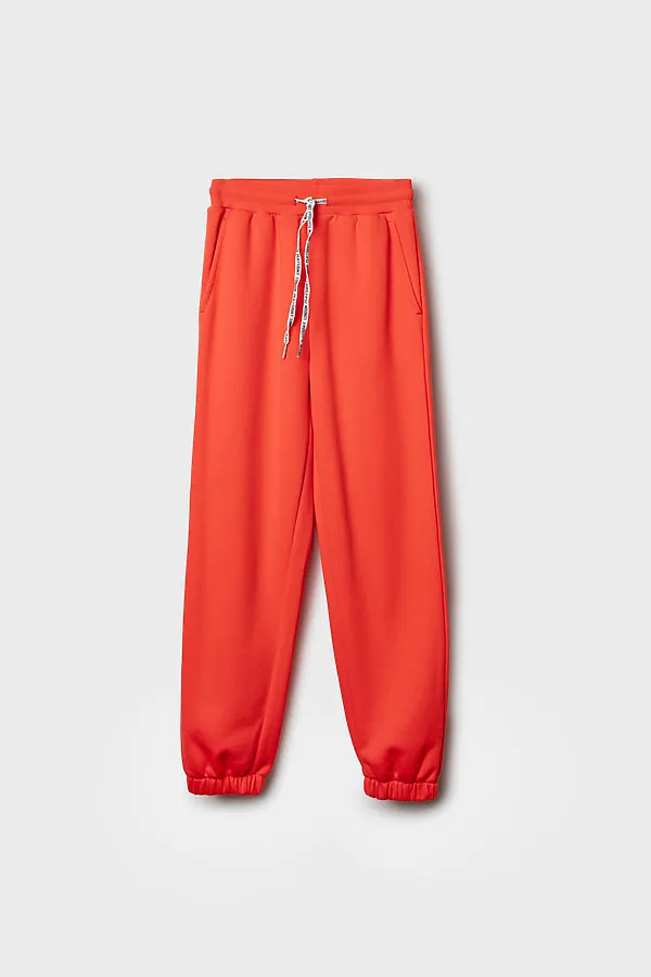 Комплект трикотажный для девочек: толстовка, брюки PLAYTODAY, оранжевый - фото 2