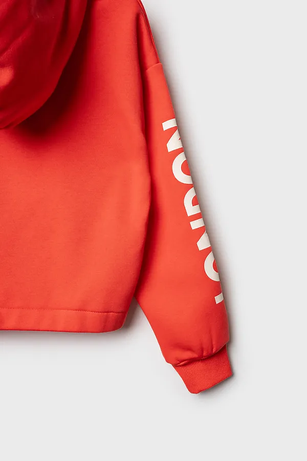 Комплект трикотажный для девочек: толстовка, брюки PLAYTODAY, оранжевый - фото 2