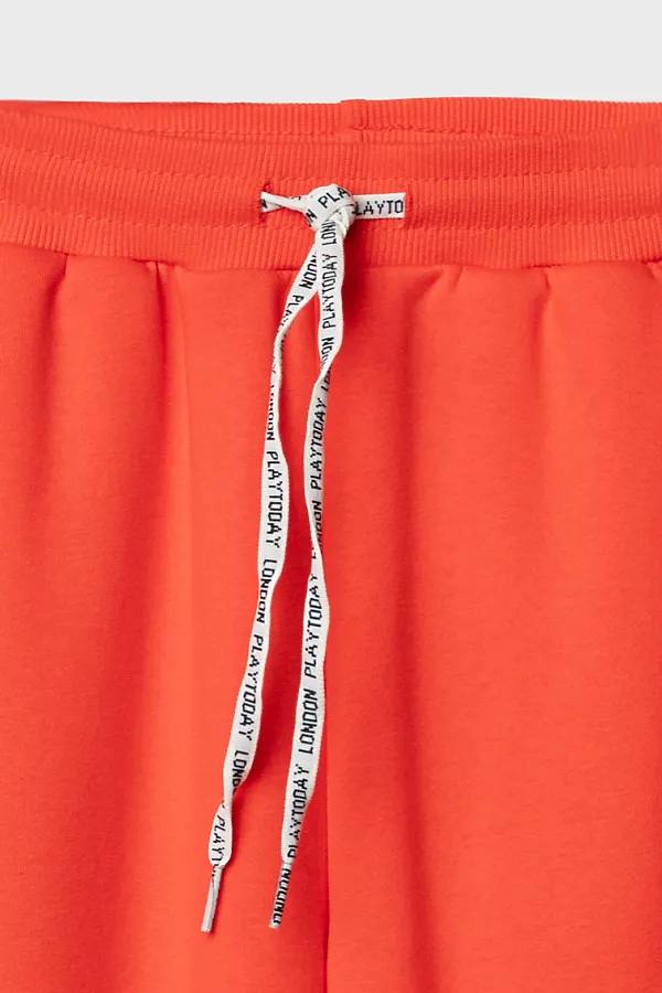 Комплект трикотажный для девочек: толстовка, брюки PLAYTODAY, оранжевый - фото 2