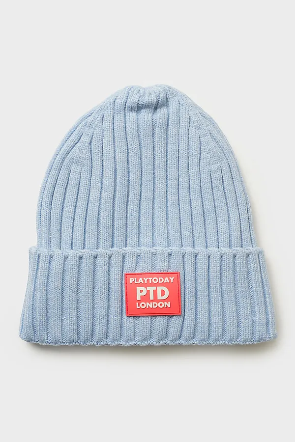 Шапка трикотажная для девочек PLAYTODAY, голубой - фото 2