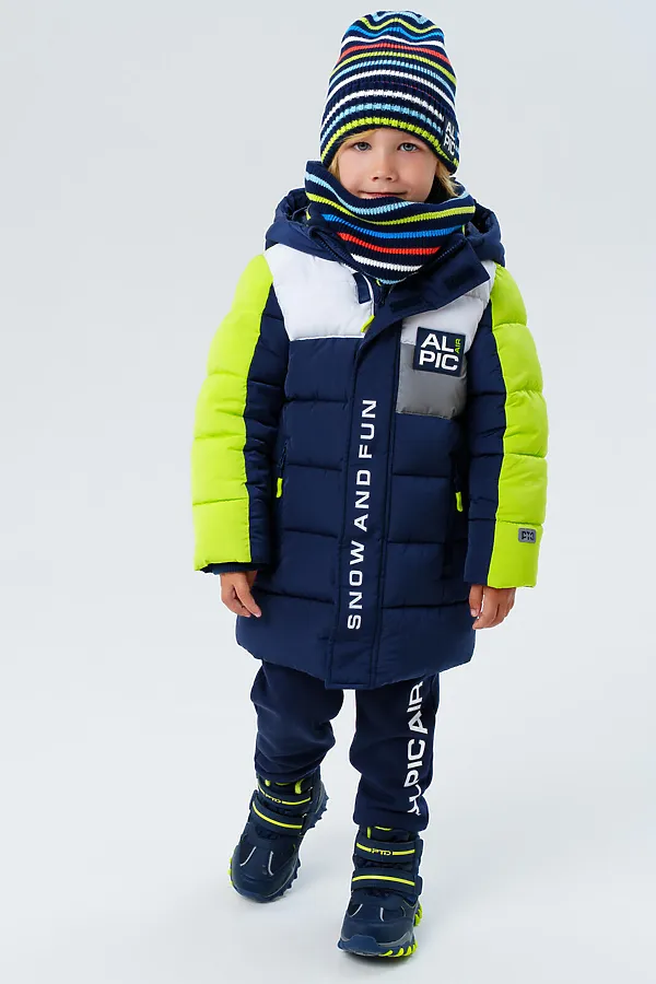 Комплект трикотажный для мальчиков: шапка, снуд PLAYTODAY, разноцветный - фото 2