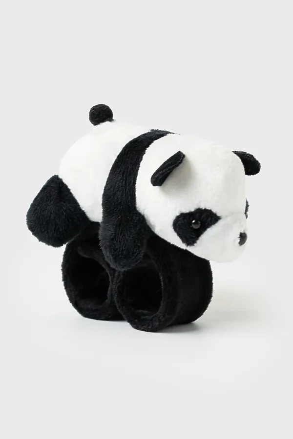 Игрушка-браслет меховой на руку - Панда PLAYTODAY, черный,белый - фото 2