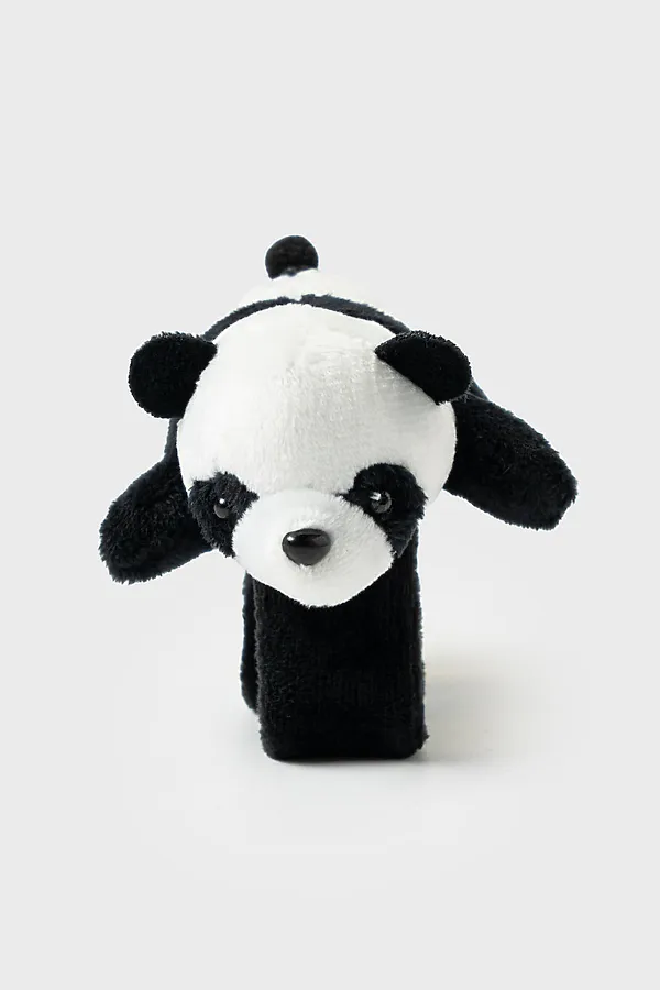 Игрушка-браслет меховой на руку - Панда PLAYTODAY, черный,белый - фото 2