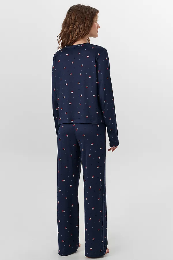 Комплект женский (джемпер, брюки) MARK FORMELLE, персонажи на т.синем - фото 2