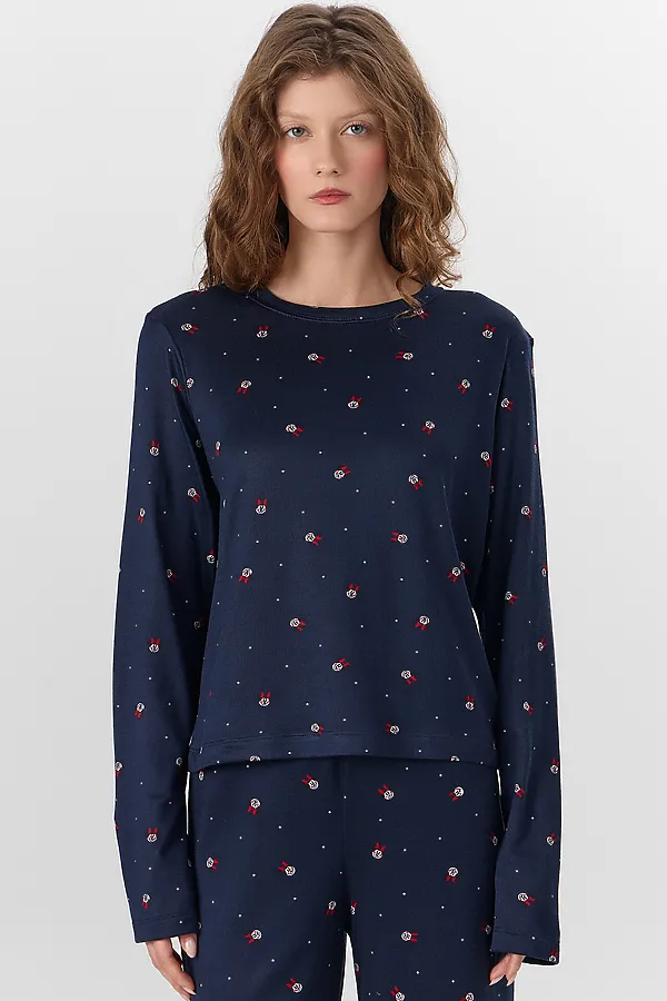 Комплект женский (джемпер, брюки) MARK FORMELLE, персонажи на т.синем - фото 2